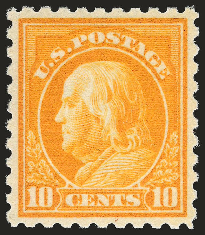 US Stamp Values Scott Cat. # 433: 1914 10c Franklin Perf 10. Robert Siegel Auction Galleries, Apr 2009, Sale 972, Lot 3333