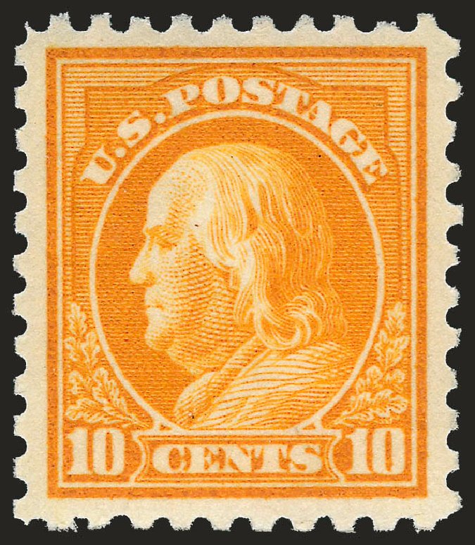 Cost of US Stamp Scott 433: 10c 1914 Franklin Perf 10. Robert Siegel Auction Galleries, Apr 2010, Sale 984, Lot 886