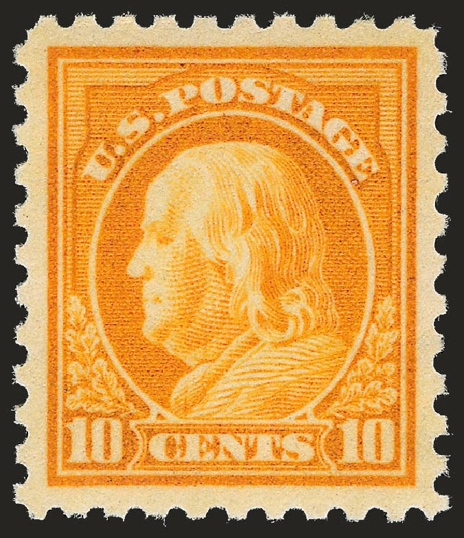 Value of US Stamp Scott Cat. # 433 - 10c 1914 Franklin Perf 10. Robert Siegel Auction Galleries, Jun 2010, Sale 992, Lot 2476