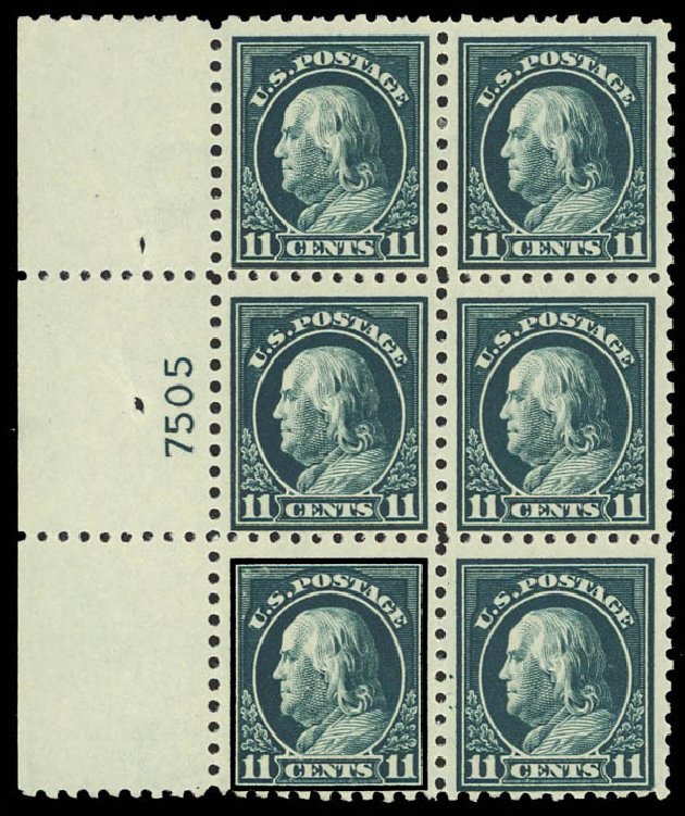 US Stamp Values Scott Catalog #434 - 1915 11c Franklin Perf 10. Daniel Kelleher Auctions, Aug 2012, Sale 631, Lot 1205