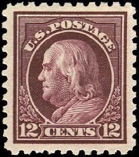 Price of US Stamp Scott Catalog 435: 1914 12c Franklin Perf 10. Regency-Superior, Nov 2014, Sale 108, Lot 827