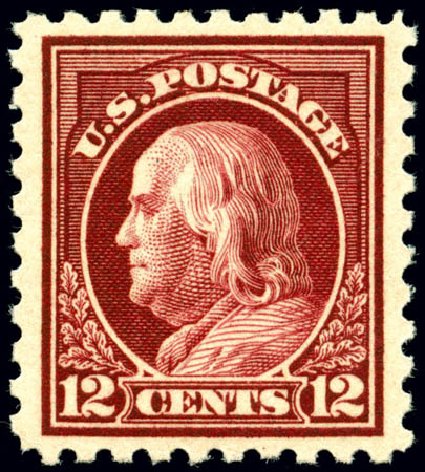 Cost of US Stamp Scott Catalog 435 - 12c 1914 Franklin Perf 10. Matthew Bennett International, Jun 2008, Sale 328, Lot 959