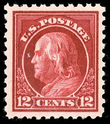 Costs of US Stamps Scott Catalog 435 - 1914 12c Franklin Perf 10. Matthew Bennett International, Dec 2008, Sale 330, Lot 1781