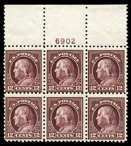 Value of US Stamps Scott Cat. 435: 1914 12c Franklin Perf 10. Matthew Bennett International, Mar 2012, Sale 344, Lot 4592
