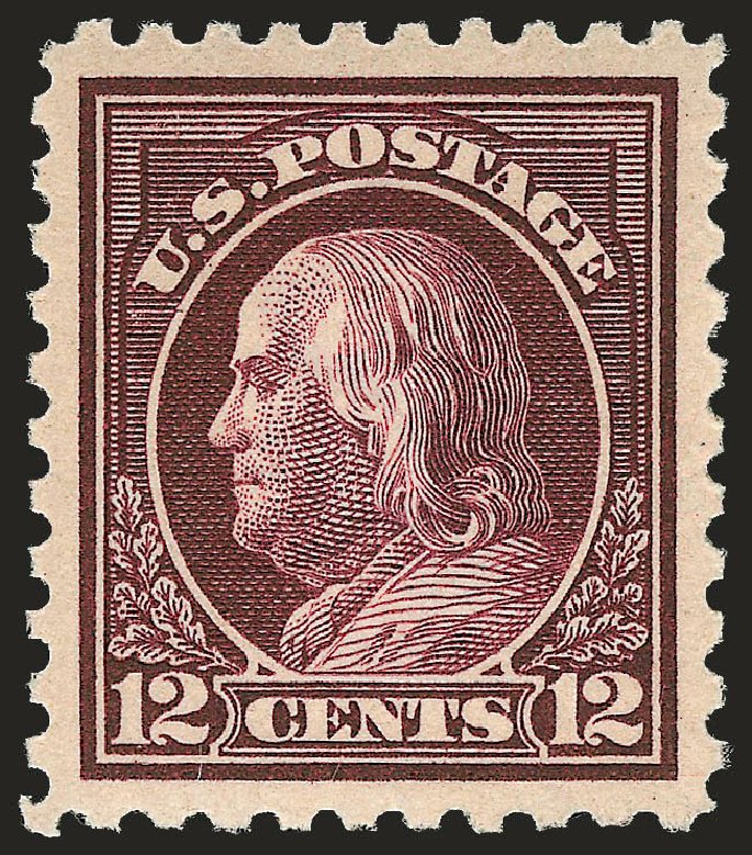 Value of US Stamps Scott Cat. # 435: 12c 1914 Franklin Perf 10. Robert Siegel Auction Galleries, Sep 2009, Sale 968B, Lot 552