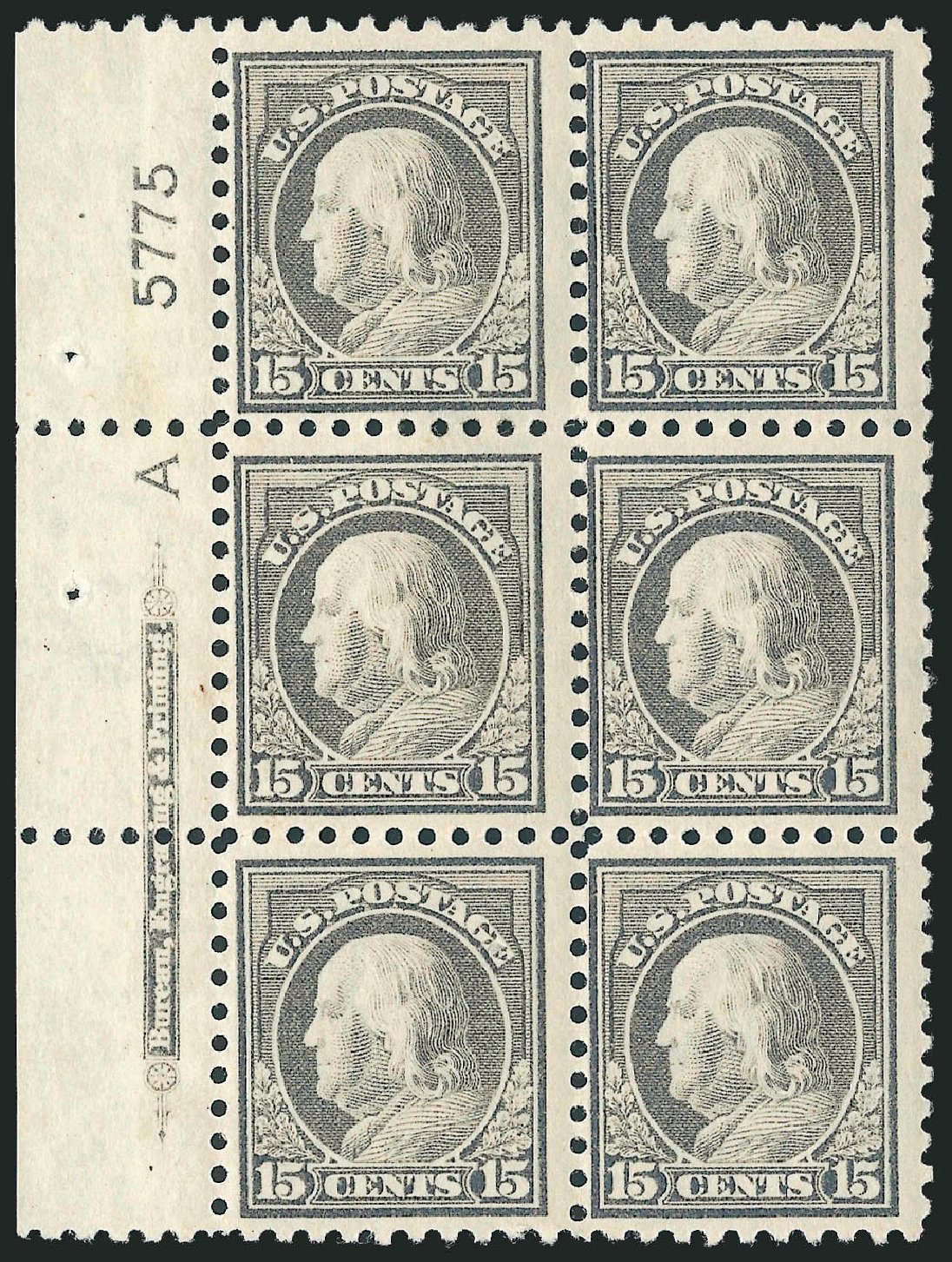 Costs of US Stamps Scott 437 - 15c 1914 Franklin Perf 10. Robert Siegel Auction Galleries, Mar 2014, Sale 1067, Lot 1527