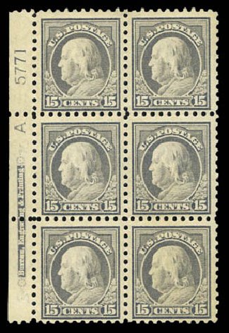 Cost of US Stamp Scott Catalogue # 437: 1914 15c Franklin Perf 10. Matthew Bennett International, Mar 2011, Sale 337, Lot 2909