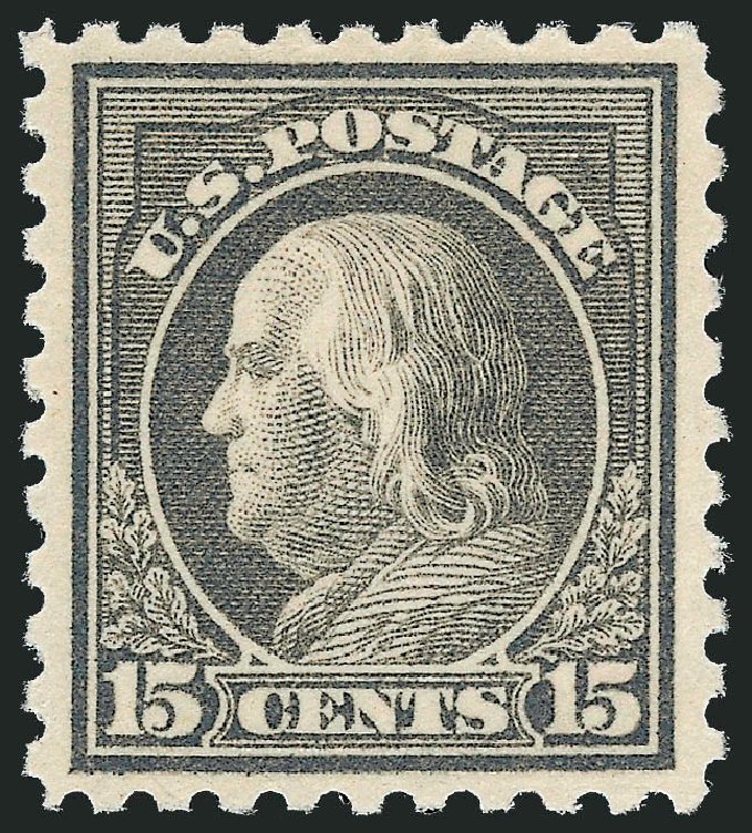 US Stamp Value Scott #437 - 1914 15c Franklin Perf 10. Robert Siegel Auction Galleries, Dec 2011, Sale 1017, Lot 809