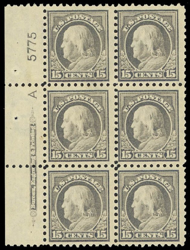 Costs of US Stamps Scott Catalog # 437 - 15c 1914 Franklin Perf 10. Daniel Kelleher Auctions, Aug 2012, Sale 631, Lot 1210