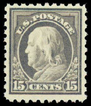 Prices of US Stamp Scott Catalogue # 437 - 15c 1914 Franklin Perf 10. Daniel Kelleher Auctions, Sep 2013, Sale 639, Lot 1155
