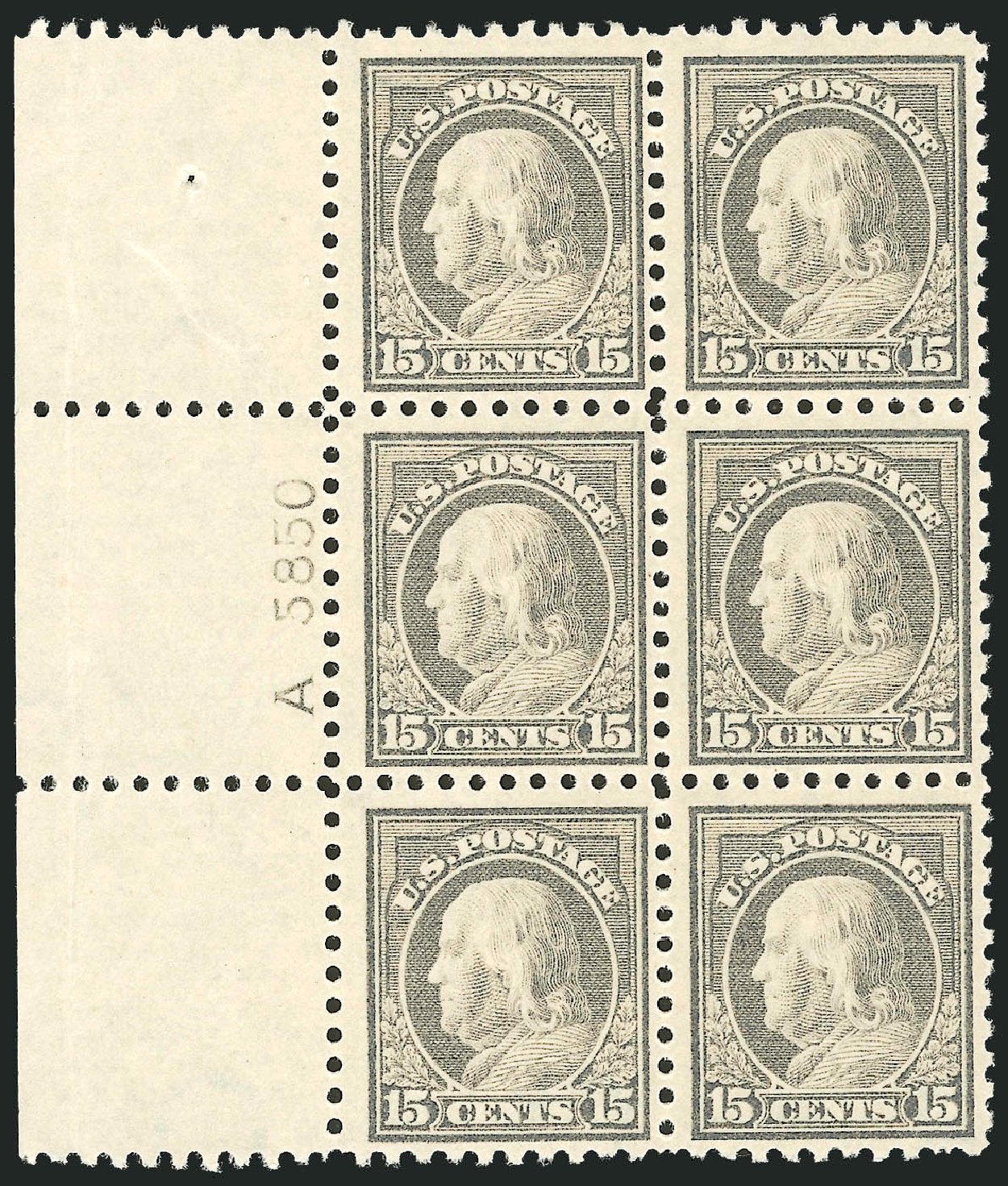 Costs of US Stamp Scott Cat. #437 - 1914 15c Franklin Perf 10. Robert Siegel Auction Galleries, Oct 2011, Sale 1014, Lot 1912