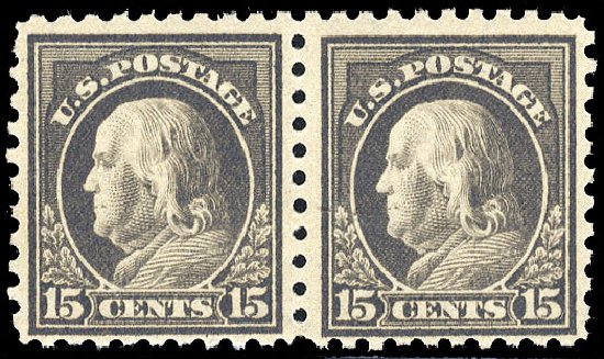 Prices of US Stamp Scott 437 - 1914 15c Franklin Perf 10. Cherrystone Auctions, Nov 2009, Sale 200911, Lot 3126