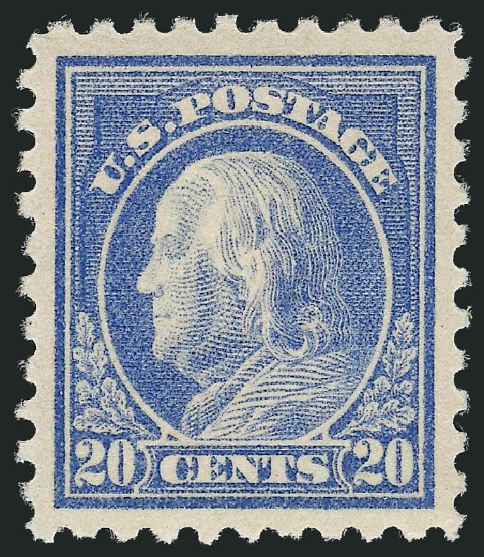 Price of US Stamps Scott Catalog # 438: 20c 1914 Franklin Perf 10. Robert Siegel Auction Galleries, Nov 2012, Sale 1034, Lot 407