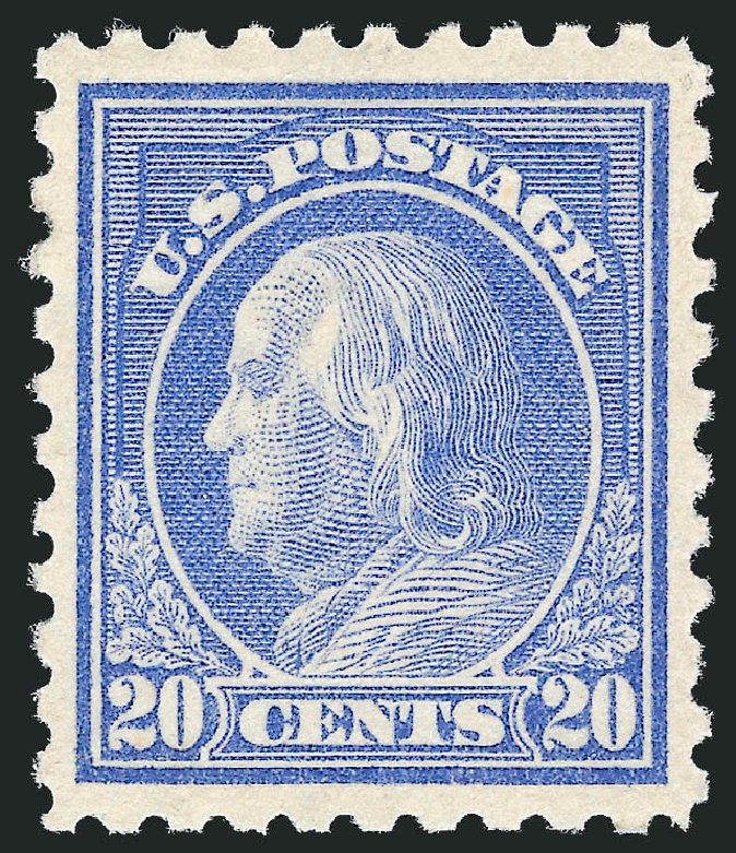 Cost of US Stamp Scott Catalogue #438 - 1914 20c Franklin Perf 10. Robert Siegel Auction Galleries, Mar 2011, Sale 1007, Lot 2720