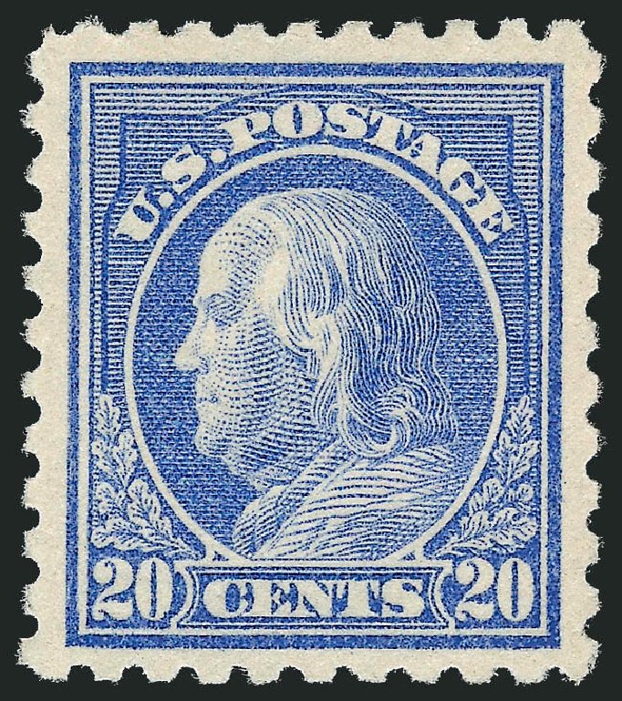 US Stamp Price Scott Catalogue # 438: 1914 20c Franklin Perf 10. Robert Siegel Auction Galleries, Dec 2011, Sale 1017, Lot 810