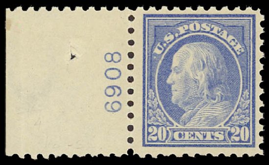 Price of US Stamp Scott Catalog # 438 - 20c 1914 Franklin Perf 10. Daniel Kelleher Auctions, Apr 2012, Sale 629, Lot 341