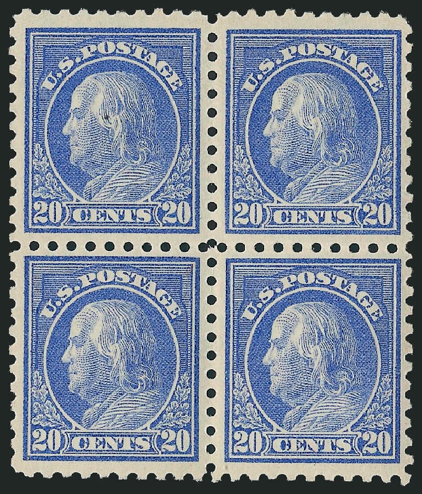 Prices of US Stamps Scott Catalogue 438: 1914 20c Franklin Perf 10. Robert Siegel Auction Galleries, Oct 2011, Sale 1014, Lot 1914