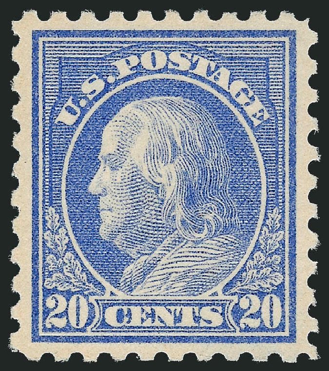 Costs of US Stamps Scott Catalogue # 438 - 1914 20c Franklin Perf 10. Robert Siegel Auction Galleries, Sep 2009, Sale 976, Lot 2014