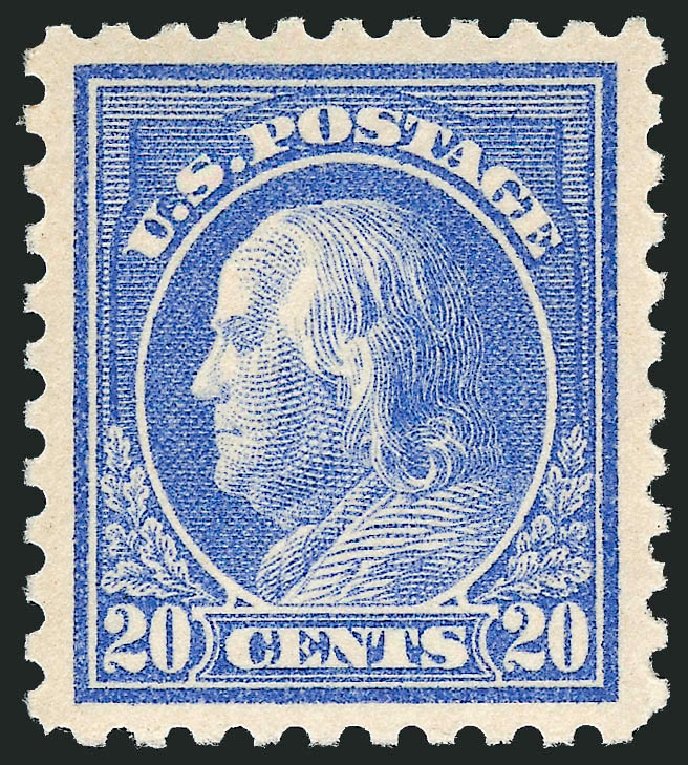 Prices of US Stamp Scott Catalog # 438 - 20c 1914 Franklin Perf 10. Robert Siegel Auction Galleries, Sep 2009, Sale 968B, Lot 555
