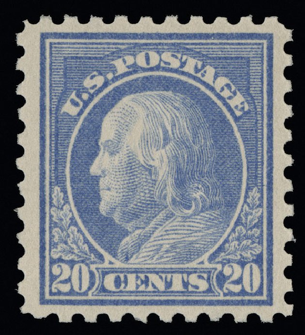 US Stamp Price Scott Catalog #438: 1914 20c Franklin Perf 10. Spink Shreves Galleries, Aug 2013, Sale 144, Lot 245