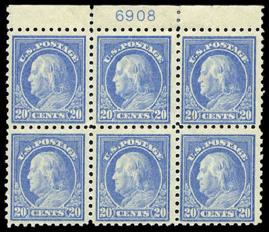 Costs of US Stamps Scott # 438: 20c 1914 Franklin Perf 10. Matthew Bennett International, Mar 2011, Sale 337, Lot 2913