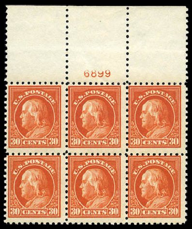 Prices of US Stamps Scott 439 - 30c 1914 Franklin Perf 10. Matthew Bennett International, Mar 2011, Sale 337, Lot 2917