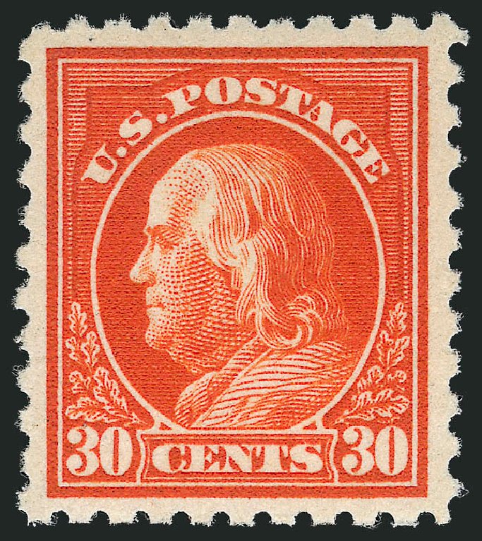 Price of US Stamps Scott #439 - 1914 30c Franklin Perf 10. Robert Siegel Auction Galleries, May 2013, Sale 1044, Lot 277