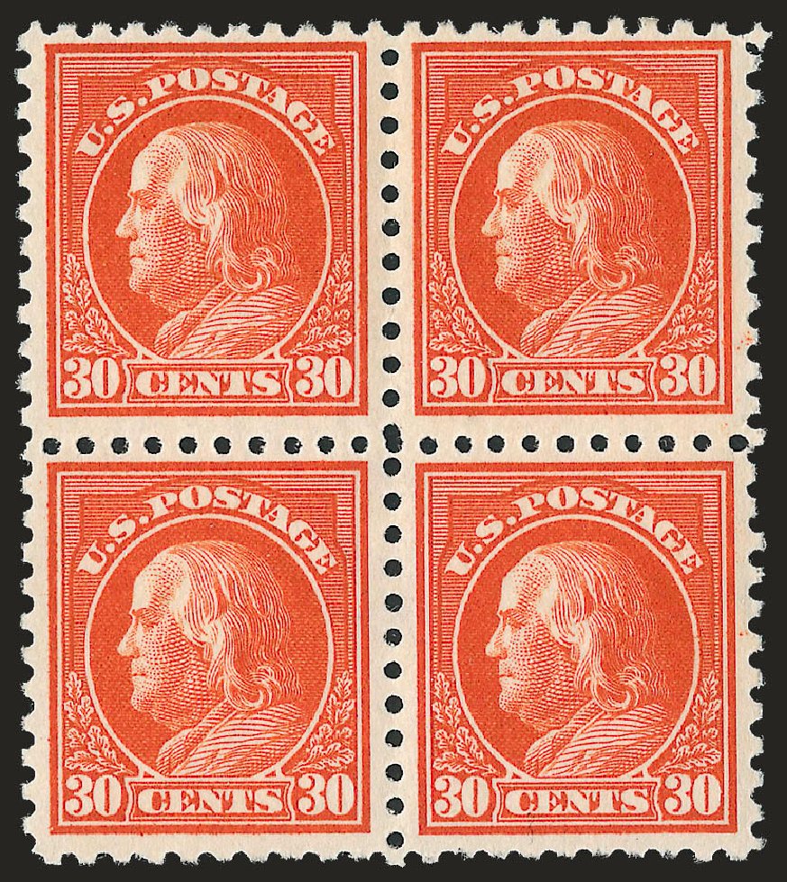 Prices of US Stamps Scott Catalogue #439 - 1914 30c Franklin Perf 10. Robert Siegel Auction Galleries, Sep 2009, Sale 976, Lot 2018
