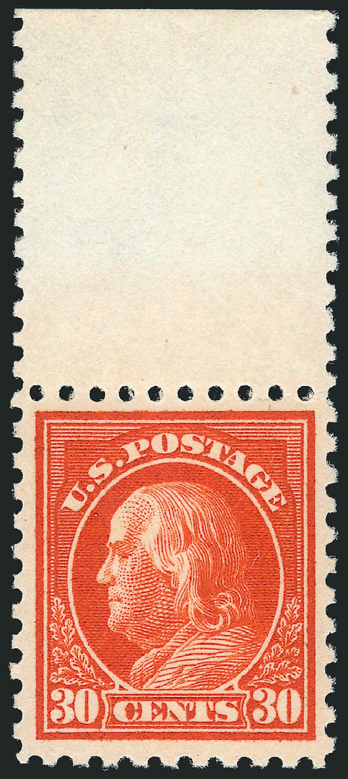 Values of US Stamps Scott Cat. # 439 - 1914 30c Franklin Perf 10. Robert Siegel Auction Galleries, Oct 2010, Sale 997, Lot 5990