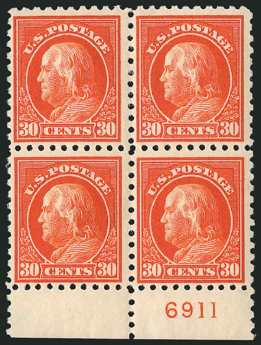 Price of US Stamps Scott Catalog #439: 30c 1914 Franklin Perf 10. Robert Siegel Auction Galleries, Apr 2015, Sale 1096, Lot 684