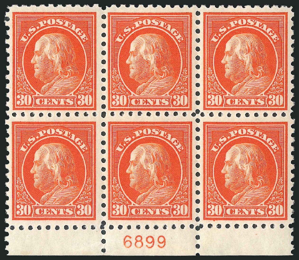 Cost of US Stamp Scott Cat. 439: 30c 1914 Franklin Perf 10. Robert Siegel Auction Galleries, Mar 2013, Sale 1040, Lot 1813