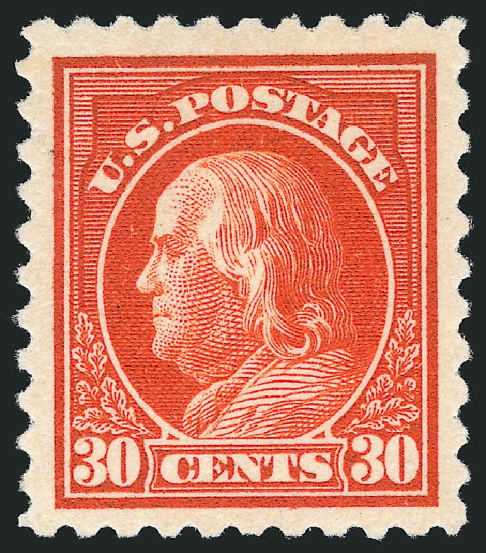Prices of US Stamp Scott Catalogue # 439: 30c 1914 Franklin Perf 10. Robert Siegel Auction Galleries, Jul 2013, Sale 1050, Lot 556