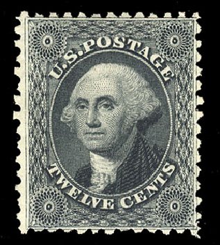 Prices of US Stamps Scott Cat. 44 - 1875 12c Washington Reprint. Cherrystone Auctions, Apr 2010, Sale 201004, Lot 97
