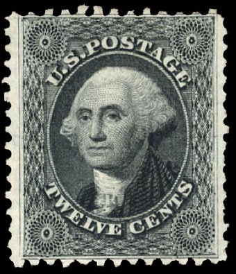 Value of US Stamps Scott Cat. 44 - 12c 1875 Washington Reprint. Cherrystone Auctions, Apr 2010, Sale 201004, Lot 98