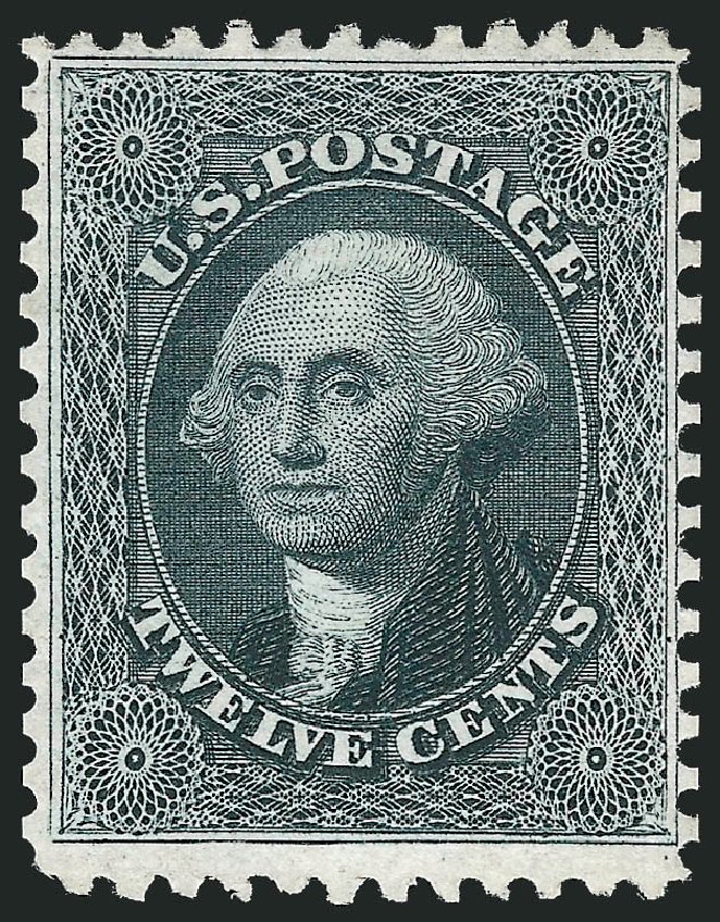 Values of US Stamps Scott Catalogue # 44: 1875 12c Washington Reprint. Robert Siegel Auction Galleries, Oct 2011, Sale 1014, Lot 1149