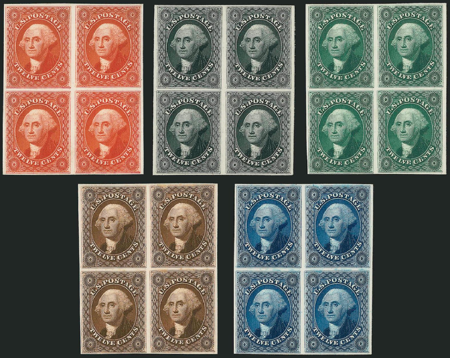 US Stamps Value Scott 44: 12c 1875 Washington Reprint. Robert Siegel Auction Galleries, Oct 2010, Sale 997, Lot 5009