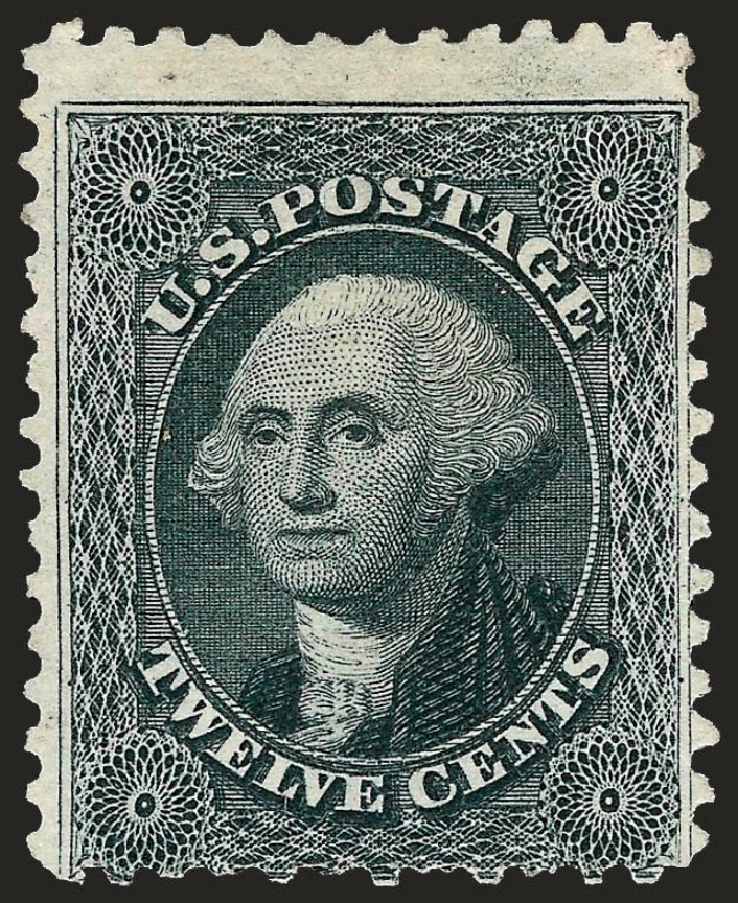 Values of US Stamp Scott Catalog # 44 - 1875 12c Washington Reprint. Robert Siegel Auction Galleries, Sep 2008, Sale 962, Lot 2310