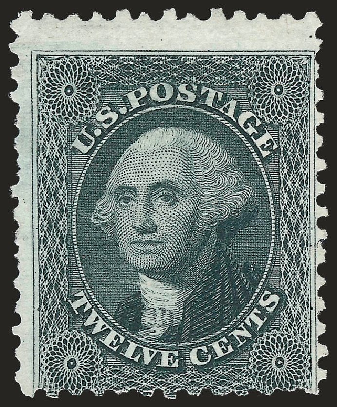 US Stamp Price Scott Catalog 44 - 1875 12c Washington Reprint. Robert Siegel Auction Galleries, Dec 2008, Sale 967, Lot 4160