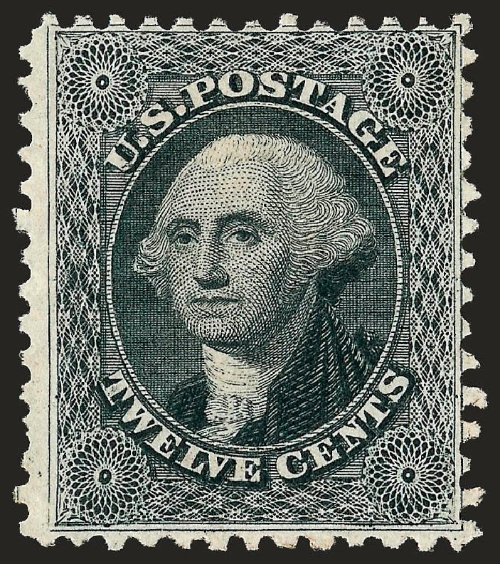 US Stamps Values Scott #44: 1875 12c Washington Reprint. Robert Siegel Auction Galleries, Oct 2008, Sale 963, Lot 441