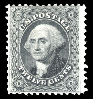 Prices of US Stamp Scott Catalogue # 44 - 1875 12c Washington Reprint. Cherrystone Auctions, Mar 2010, Sale 201003, Lot 54