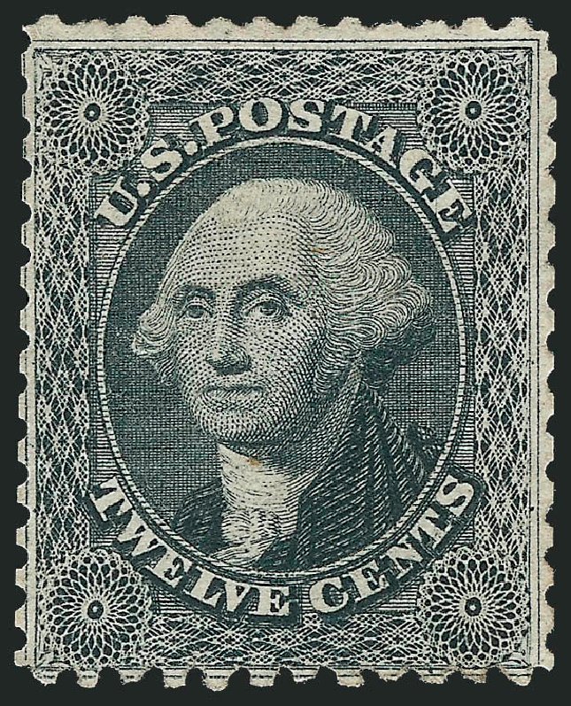 US Stamp Value Scott Catalogue #44: 1875 12c Washington Reprint. Robert Siegel Auction Galleries, Oct 2010, Sale 997, Lot 5314
