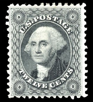 Costs of US Stamps Scott Catalogue #44 - 12c 1875 Washington Reprint. Cherrystone Auctions, Jun 2012, Sale 201206, Lot 35