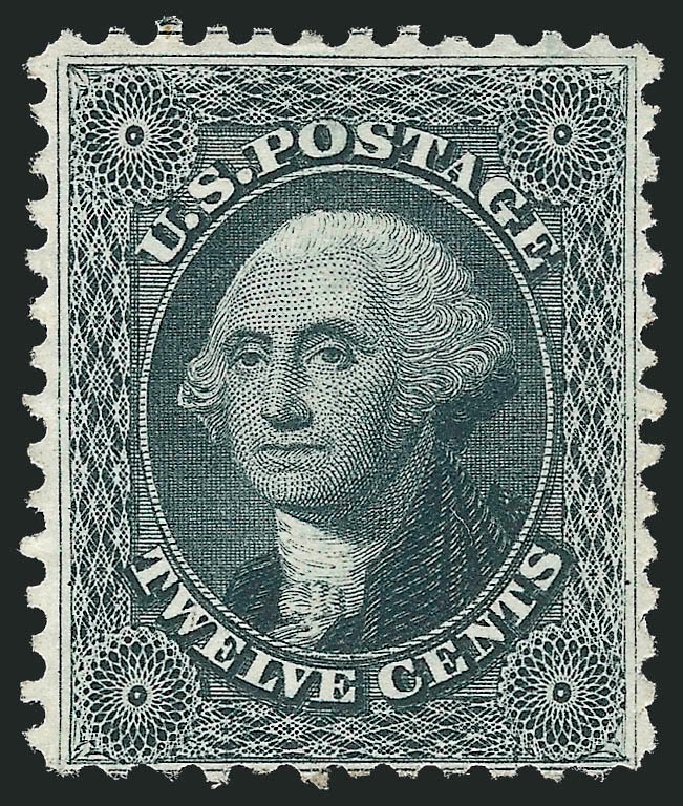 Values of US Stamp Scott Cat. 44: 1875 12c Washington Reprint. Robert Siegel Auction Galleries, Dec 2012, Sale 1037, Lot 1523