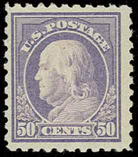 US Stamps Prices Scott # 440: 1915 50c Franklin Perf 10. H.R. Harmer, Nov 2013, Sale 3004, Lot 1267
