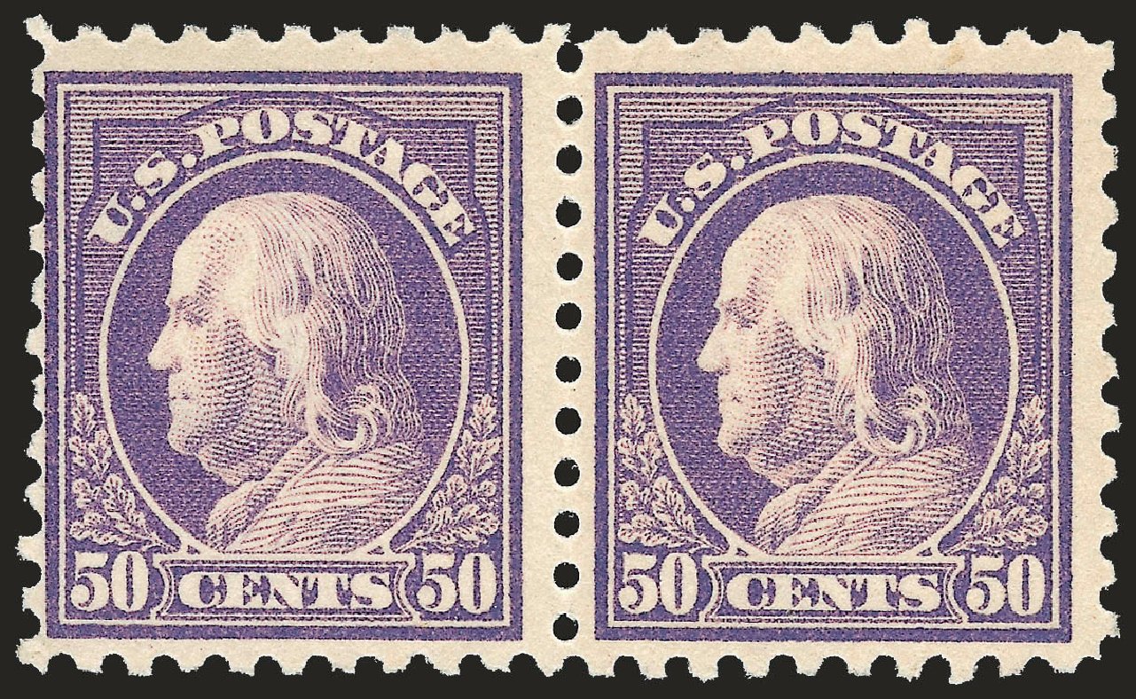 US Stamp Price Scott Cat. 440 - 1915 50c Franklin Perf 10. Robert Siegel Auction Galleries, Dec 2009, Sale 982, Lot 5827