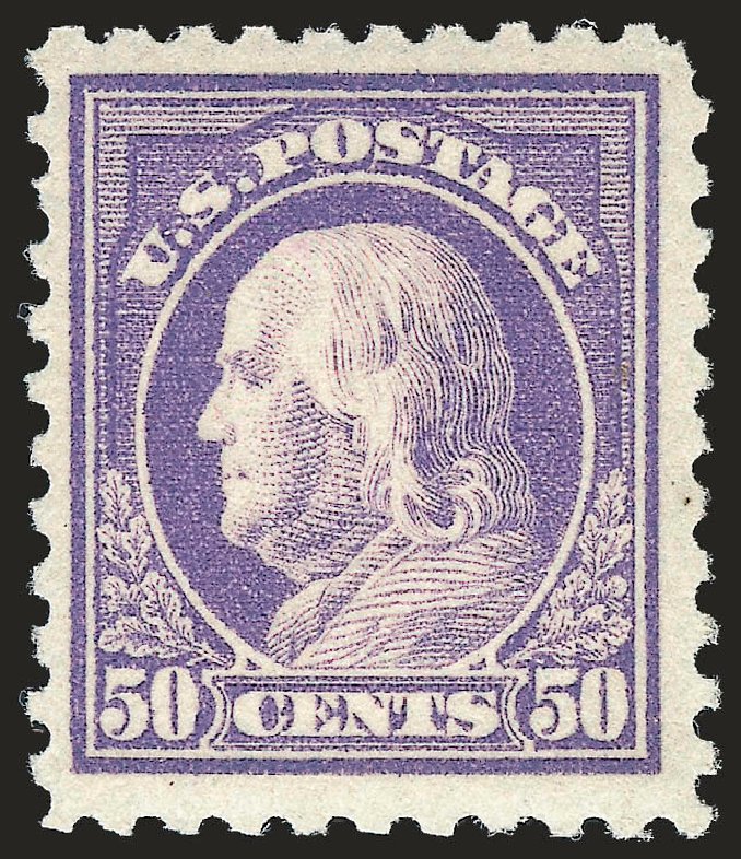 US Stamp Prices Scott Catalogue # 440: 1915 50c Franklin Perf 10. Robert Siegel Auction Galleries, Apr 2010, Sale 984, Lot 887