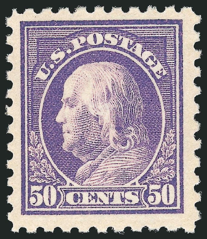 US Stamps Values Scott Catalogue #440: 1915 50c Franklin Perf 10. Robert Siegel Auction Galleries, Oct 2011, Sale 1014, Lot 1918