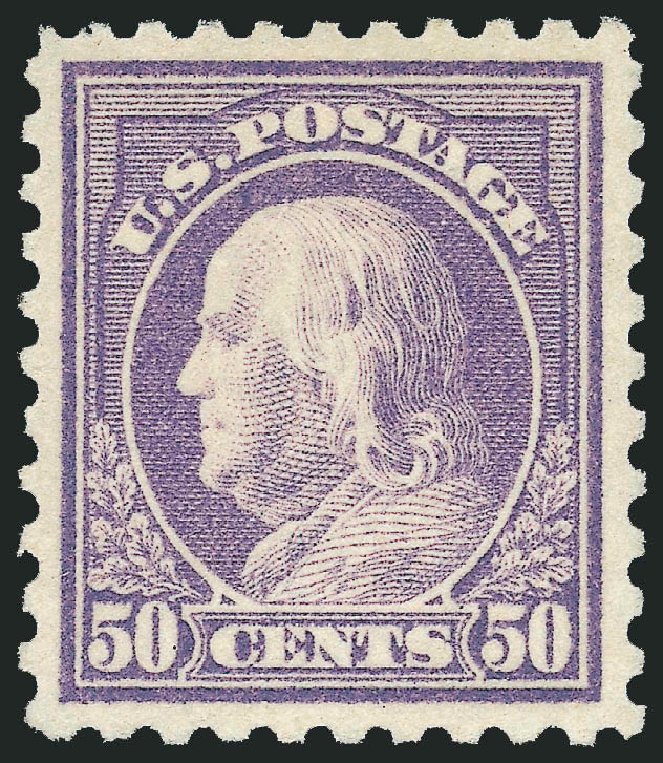 Prices of US Stamp Scott #440: 1915 50c Franklin Perf 10. Robert Siegel Auction Galleries, Dec 2012, Sale 1037, Lot 2058