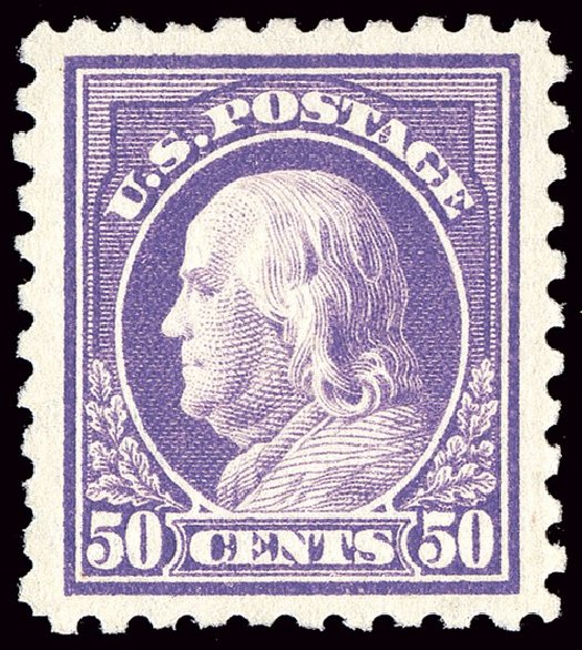 Price of US Stamps Scott Catalog 440: 50c 1915 Franklin Perf 10. Spink Shreves Galleries, Jan 2014, Sale 146, Lot 418