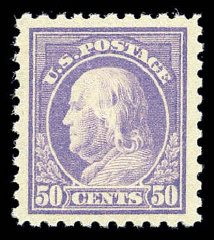 Price of US Stamps Scott Cat. 440: 1915 50c Franklin Perf 10. Matthew Bennett International, Sep 2010, Sale 331, Lot 729